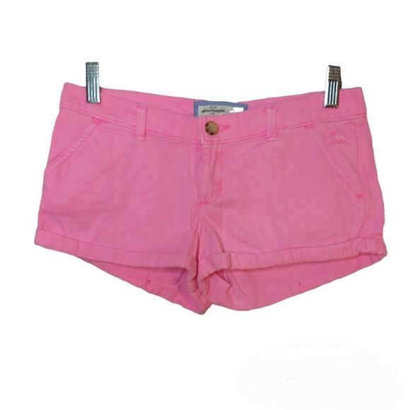 Kids Girls Abercrombie Pink Jean Shorts - Picture 1 of 10